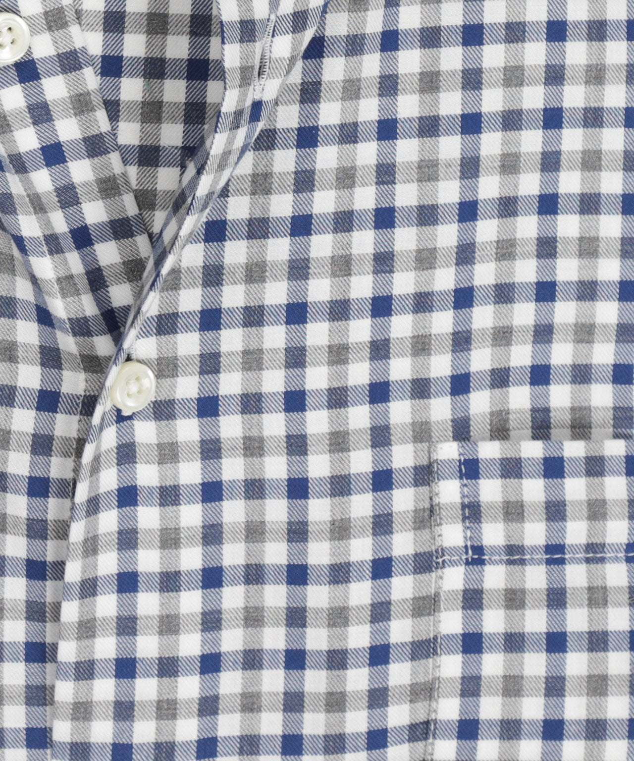 Shirt Button Down | Navy Grijs Multi Ruit