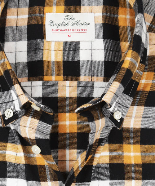 Baumwollhemd mit Knopfleiste, normale Passform | Braun