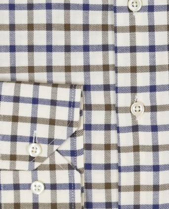 Baumwollhemd mit Knopfleiste, normale Passform | Braun