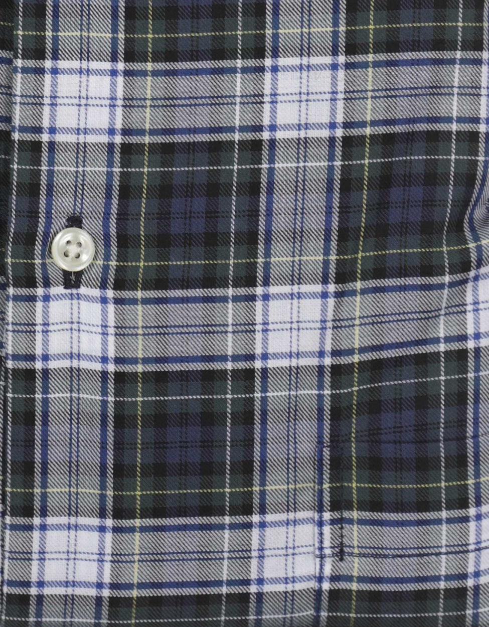 Shirt Button Down | Navy Zwart Multi Ruit