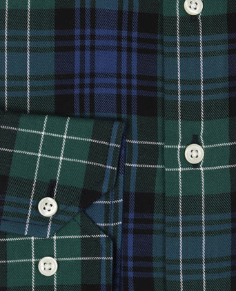 Baumwollhemd mit Knopfleiste, normale Passform | Grün