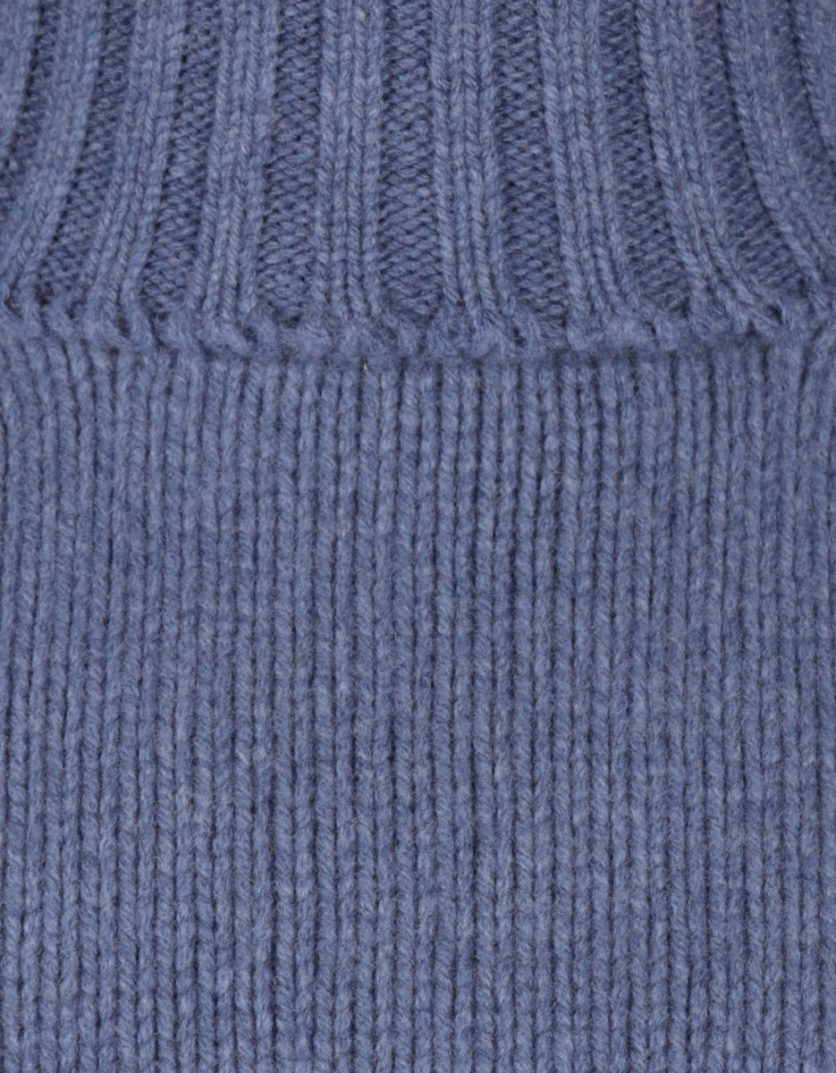Geelong Kaschmir-Rollkragenpullover | Denimblau