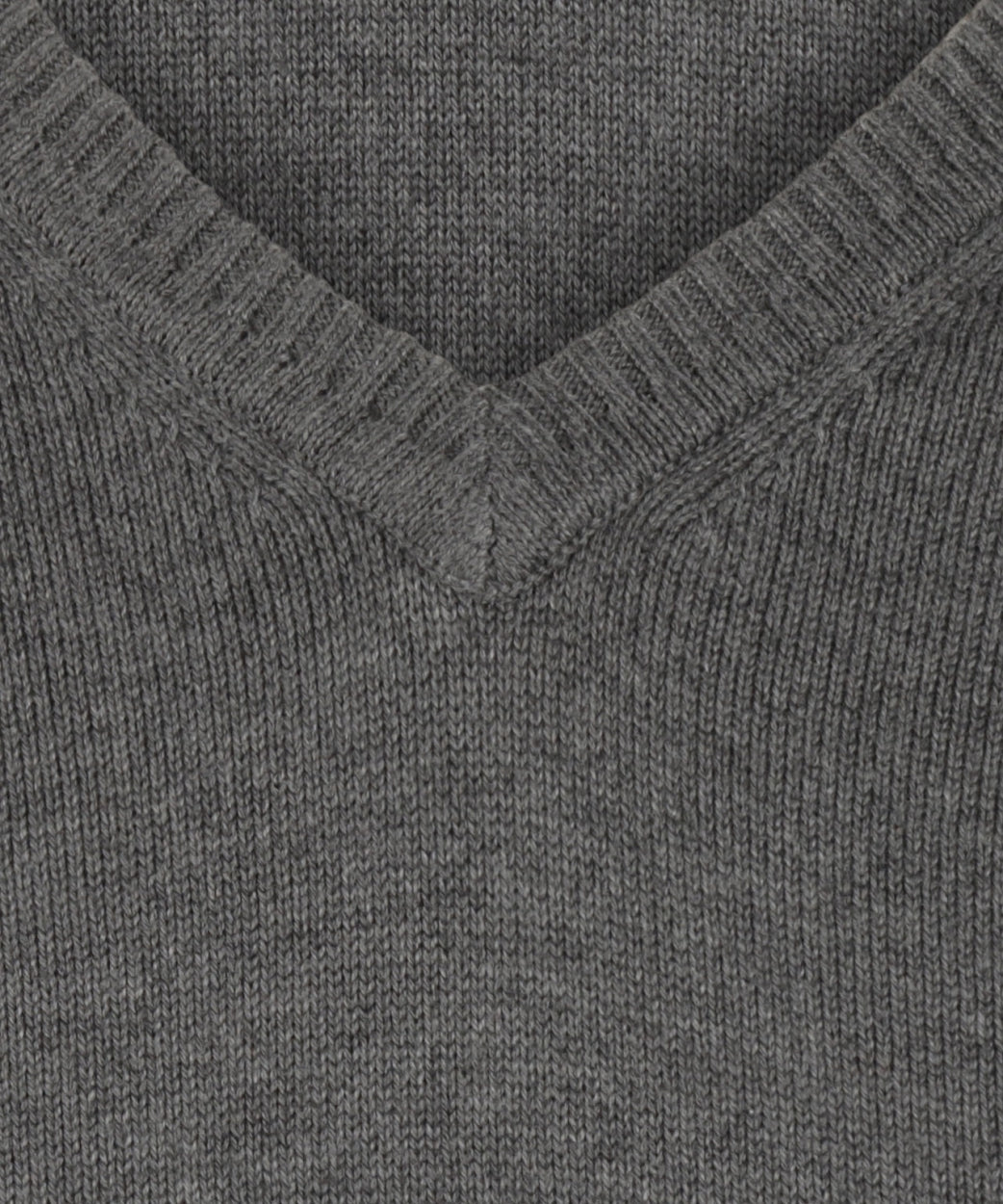 Cotton v-neck sweater | Grey