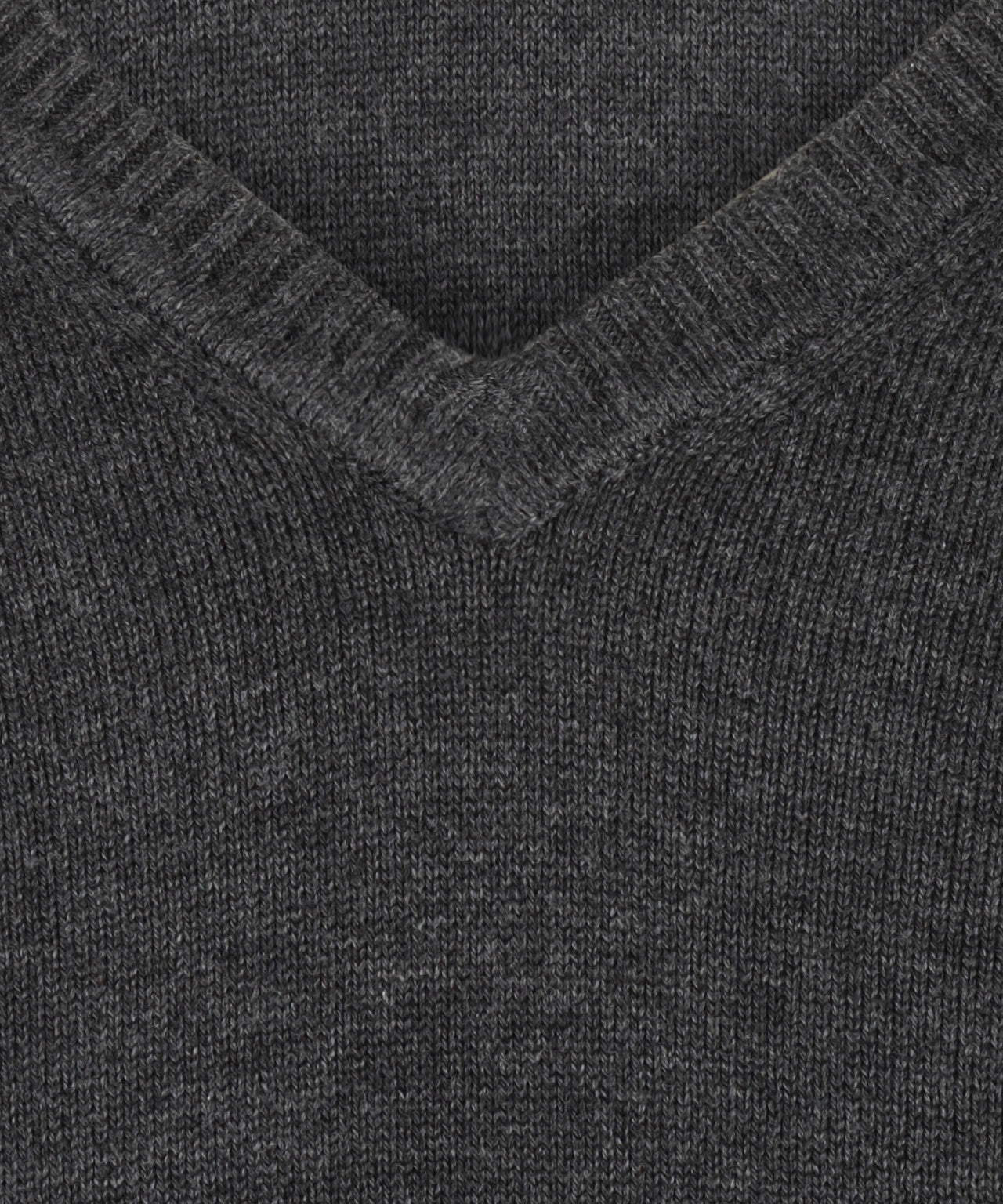 Cotton v-neck sweater | Anthracite Grey