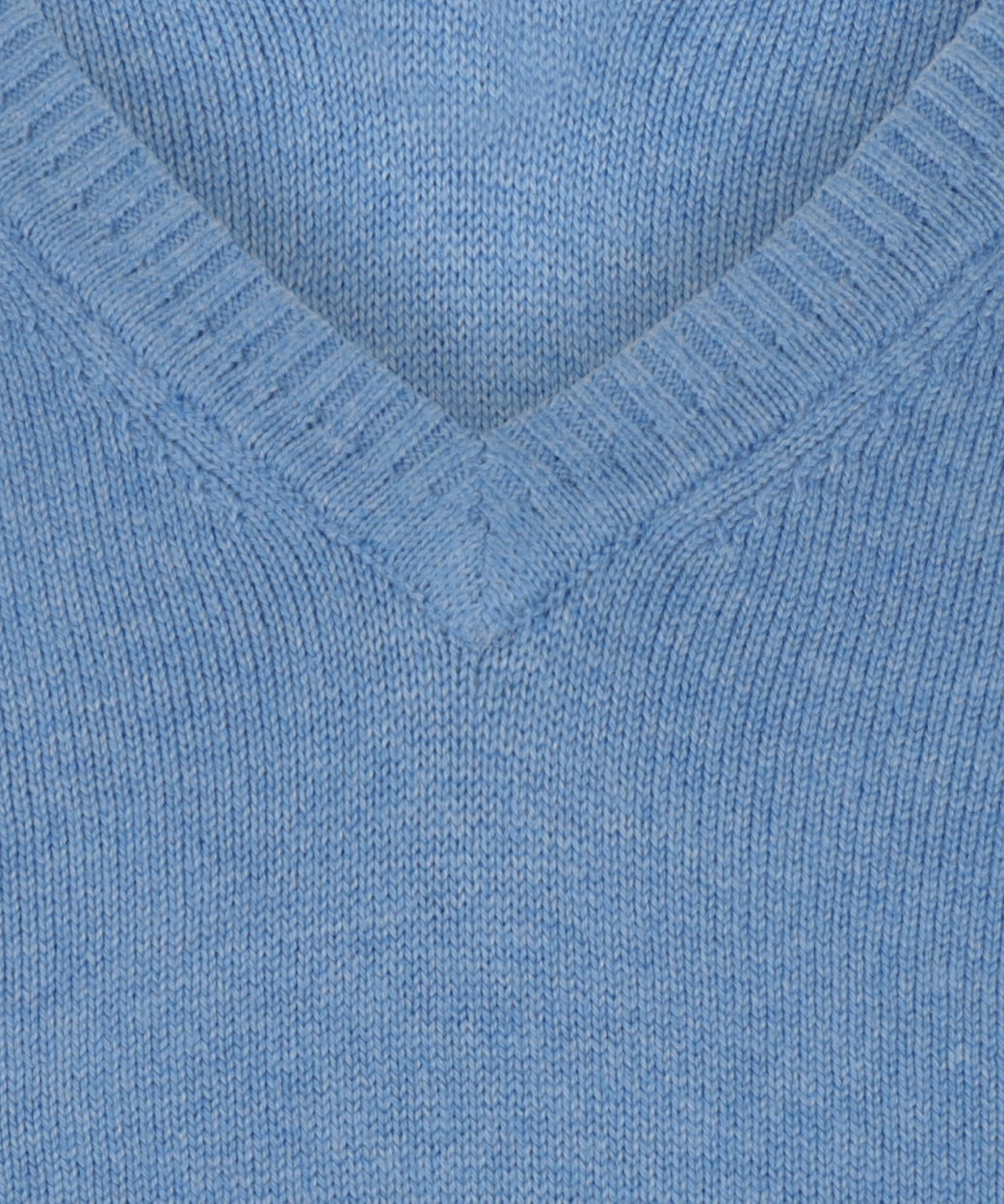 Cotton v-neck sweater | Blue