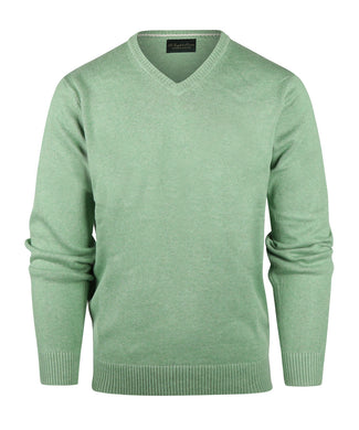 Pullover katoen v-hals | Groen Pullover katoen v-hals | Groen