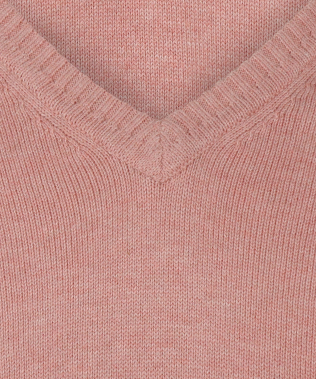 Cotton v-neck sweater | Pink