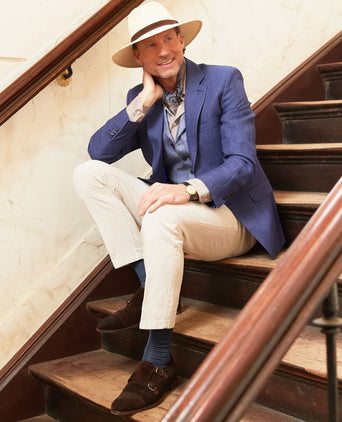 Linnen Colbert | Blauw