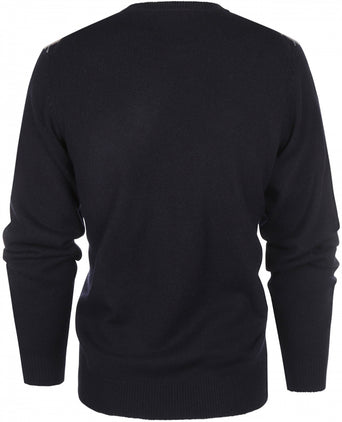 Pullover Ruit ronde hals | Blauw