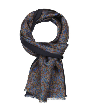 Zijden sjaal met wollen tegenvoering | Rood