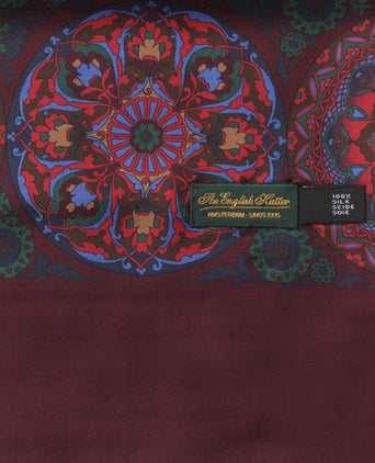 Zijden sjaal met wollen tegenvoering | Rood