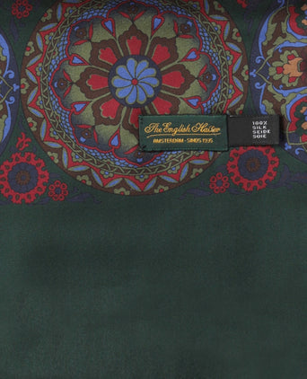 Zijden sjaal met wollen tegenvoering | Groen