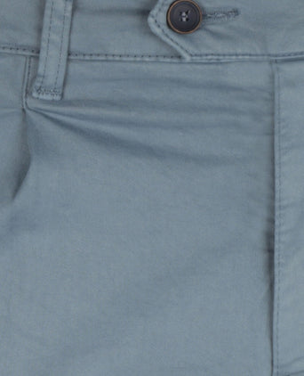 Boston-Hose mit Bundfalten und Umschlag | Blau