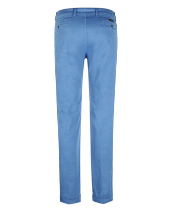 Pantalon Boston Bandplooi en Omslag | Blauw