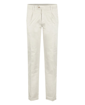 Boston-Hose mit Bundfalten und Umschlag | Braun