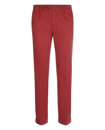 Pantalon Boston Bandplooi en Omslag | Rood