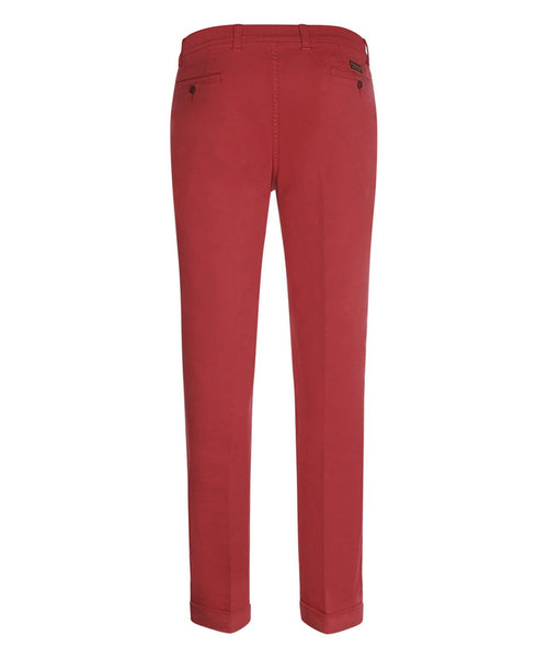 Pantalon Boston Bandplooi en Omslag | Rood