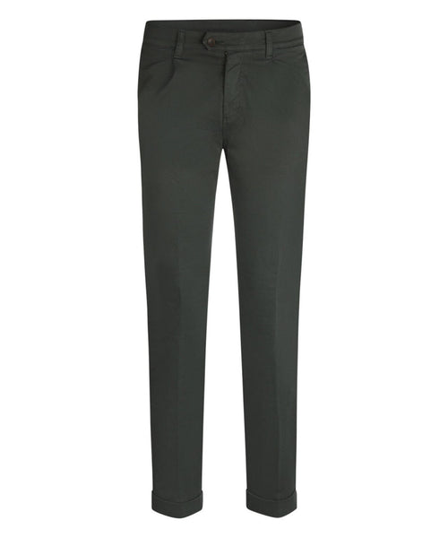 Boston-Hose mit Bundfalten und Umschlag | Grün