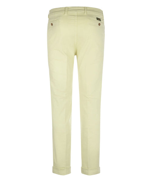 Pantalon Boston Bandplooi en Omslag | Geel