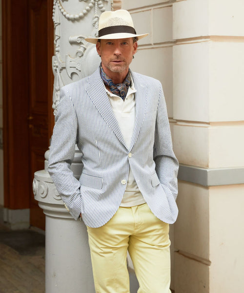 Pantalon Boston Bandplooi en Omslag | Geel