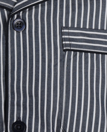 Pyjama set klassiek gestreept | Blauw