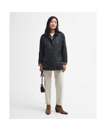 Barbour Classic Beadnell Wax Jacket Dames | Sage