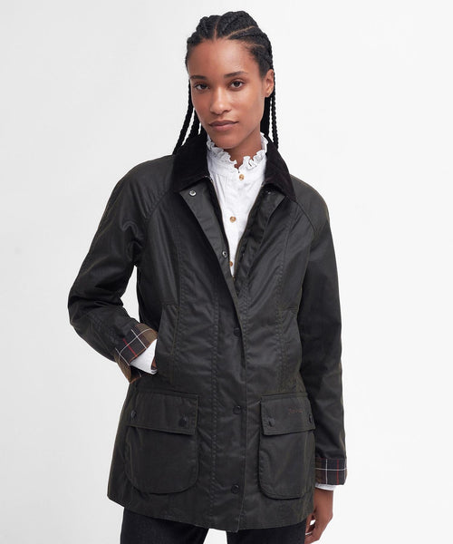 Barbour Classic Beadnell Wax Jacket Dames | Olive