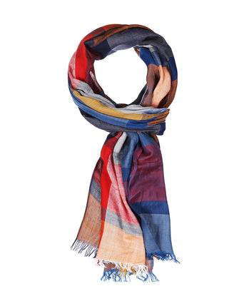 Gestreifter Schal | Blau