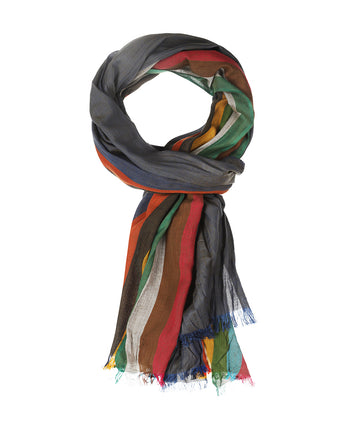 Gestreifter Schal | Blau