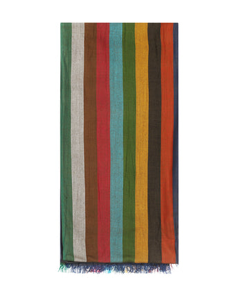 Gestreifter Schal | Blau