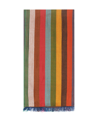 Gestreifter Schal | Braun