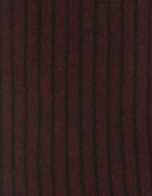 Rib Sjaal merinowol mix 165X16 | Bordeaux Rood