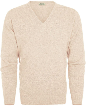 Pullover v-hals lamswol *Sale* | Beige