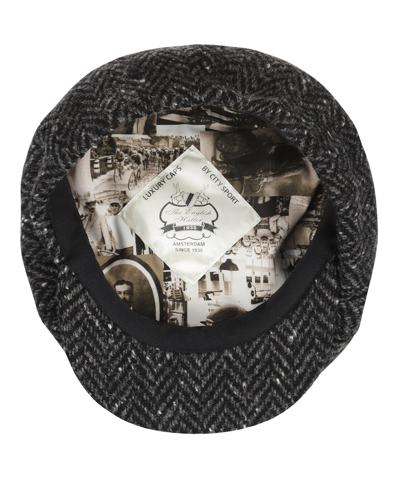 Tweed-Ballonkappe | Grau