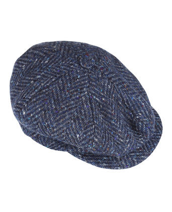 Tweed Ballon Cap | Blauw