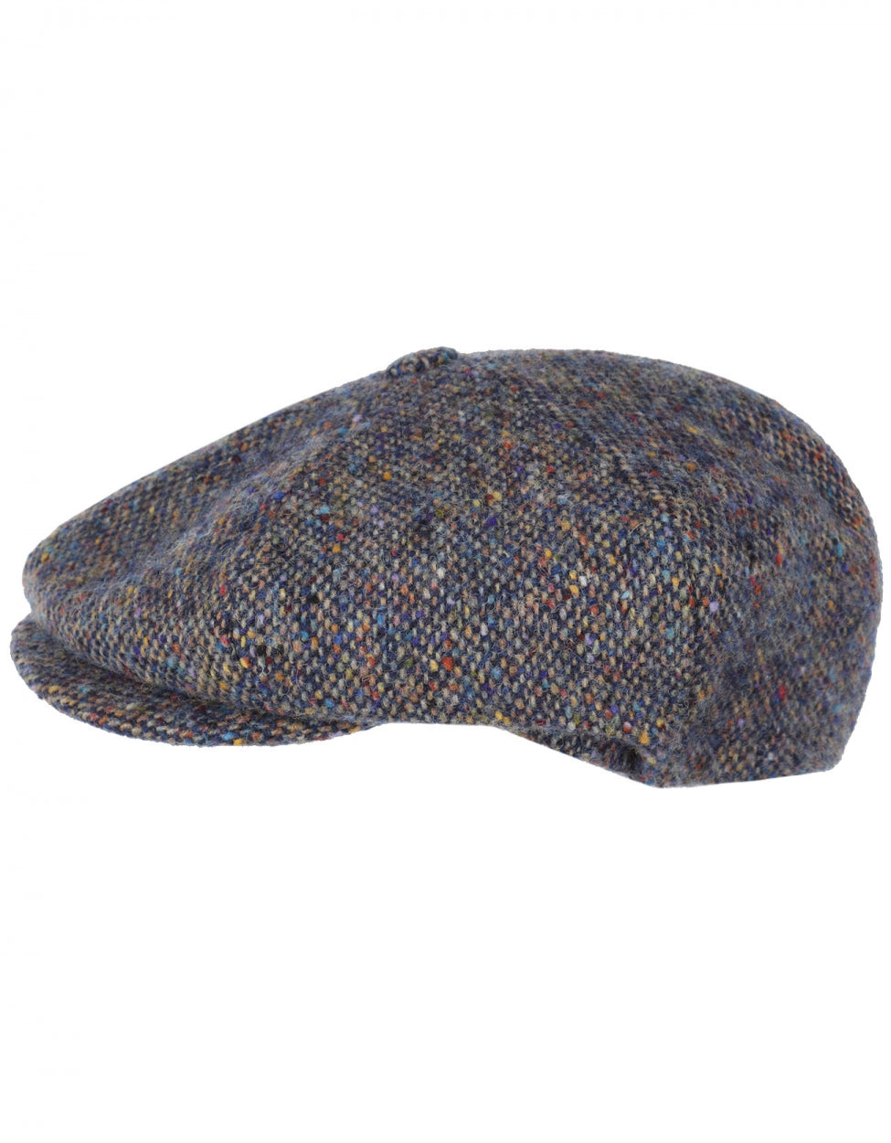 Ballon Tweed Cap | Blauw Beige Multi Tweed