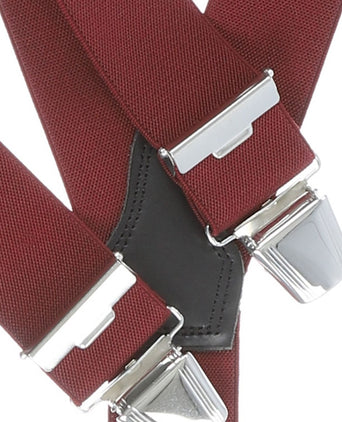 Elastische bretels met clips | Bordeaux Rood
