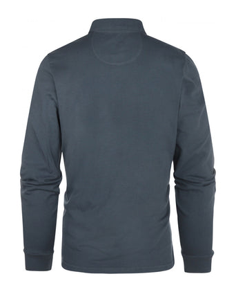 Langarm-Polo | Marineblau