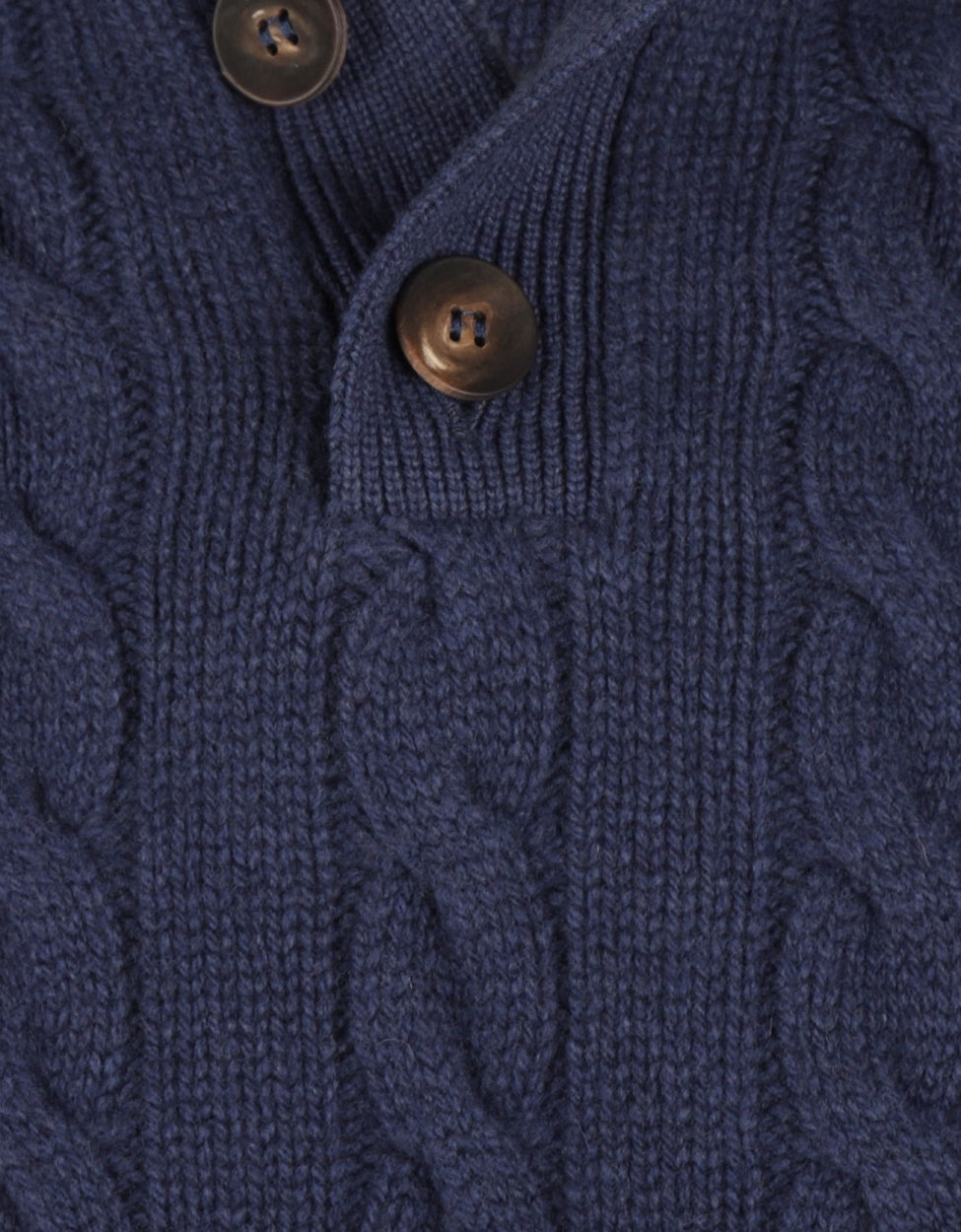 Polo-Pullover aus Kaschmir-Merinowolle | Denimblau