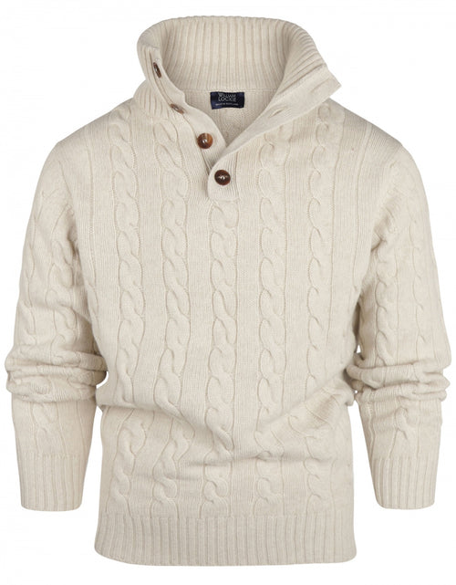 Pullover polo cashmere merino wol | Beige