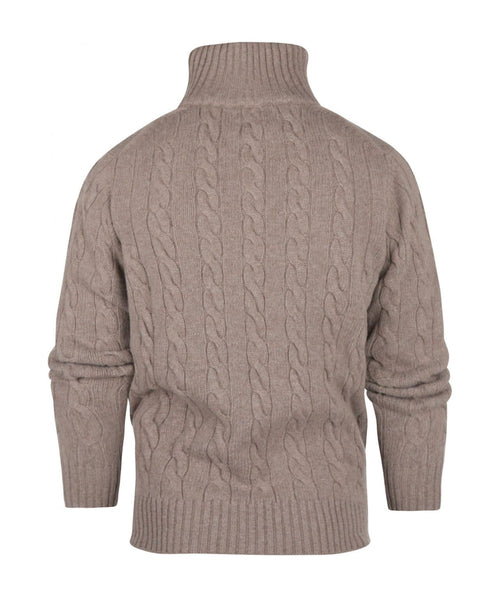 Pullover polo cashmere merino wol | Bruin