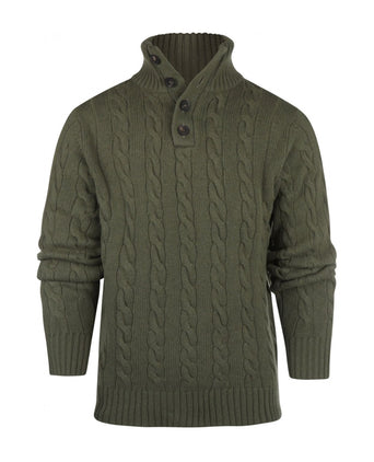 Pullover polo cashmere merino wol | Groen