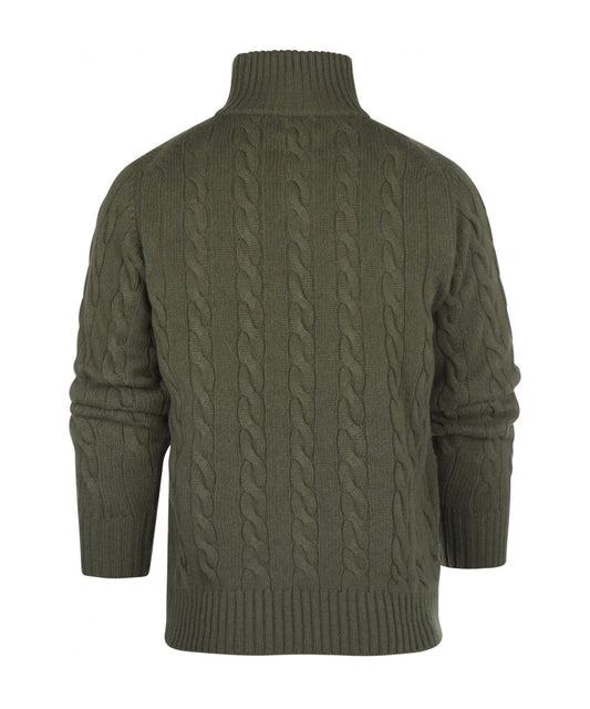 Sweater polo cashmere merino wool | Green