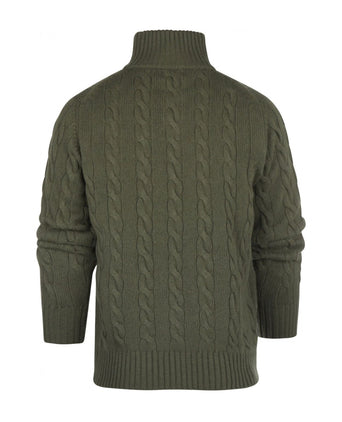 Pullover polo cashmere merino wol | Groen