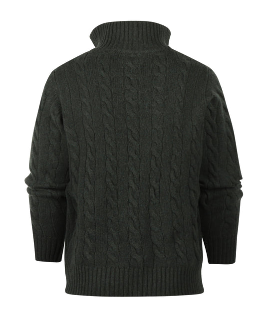 Sweater polo cashmere merino wool | Green