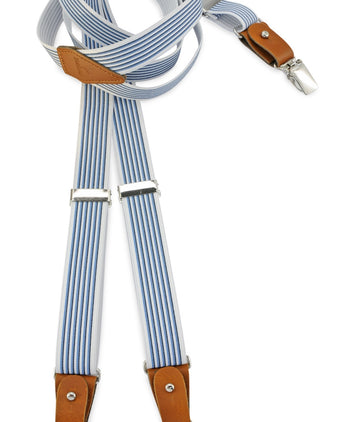 Strik/bretel combi met clips en patten | Blauw