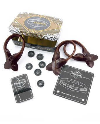 Bretel en strik combi met clips en patten | Blauw