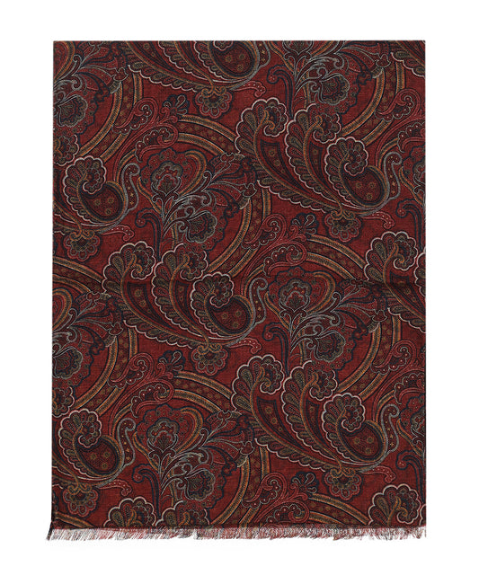 Thin wool scarf | Red