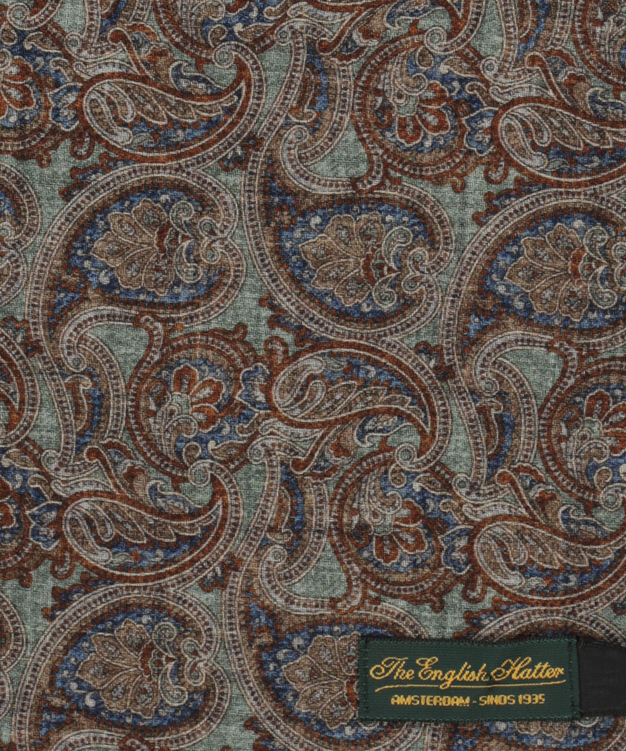 Sjaal 100%Wol | Groen Paisley Ruit