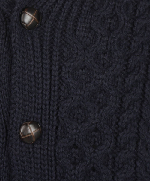 Knoop Kabelvest uit Ierland | Navy Blauw